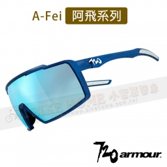 720armour A-Fei阿飛系列多層膜太陽眼鏡/運動風鏡-透明藍框(A1905-5)