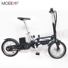 Mobiky 16" shimano 內變7速折疊24V電動單車/含11AH電池及充電器/黑(2017)