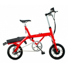 LEKUMA 樂酷馬E-Ride Plus-14吋(前驅後內變3速)鋁合金電動折疊自行車-紅色(閃電標章)