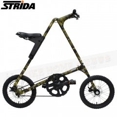 STRIDA速立達16吋MULTICAM迷彩版皮帶碟剎三角形折疊單車-叢林迷彩TROPIC