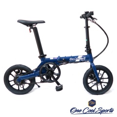 OneCool Sports玩酷 miniBARRY 14吋單速250W 5段電助力電動輔助折疊單車-5.2AH標準電池版-藍