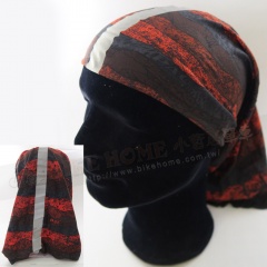 德國P.A.C. REFLECTOR反光頭巾-紅黑咖啡