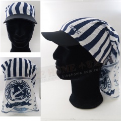 德國P.A.C. VISOR抗UV鴨舌帽頭巾(兒童)-海軍藍白