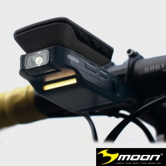MOON MX 400流明6模式IPX7防水 二合一整合碼表延伸座冷暖雙光束單車前燈