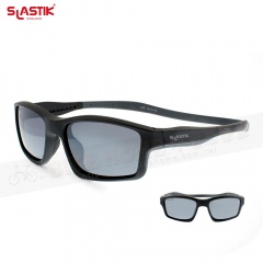 SLASTIK METRO-005 時尚摩登系列前扣式磁框太陽眼鏡-Black Rock黑/灰
