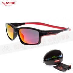 SLASTIK METRO-002 時尚摩登系列前扣式磁框太陽眼鏡-Too Hot黑/紅