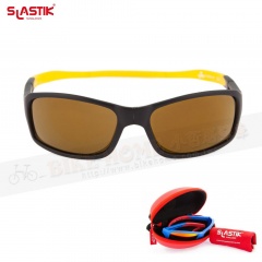 SLASTIK THUNDER-004 兒童成長型前扣式磁框太陽眼鏡-冒險者系列-黑/黃