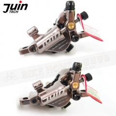 JUIN TECH M1 登山車線控整合式油壓碟煞組/雙邊活塞制動- 含160mm浮動碟盤*2/轉接座/灰