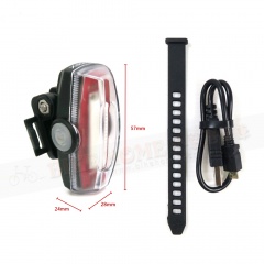 Xeccon 自行車後燈 Mars30-紅光/30流明/充電式鋰電/智慧型煞車燈(震動感應/免接線)-透明殼