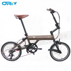 ORI-C8 Classic 16吋8速鋁合金折疊單車(不含後貨架)-陽極噴沙咖啡