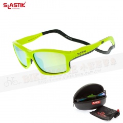 SLASTIK METRO-FIT-003 時尚舒適系列前扣式磁框太陽眼鏡-Jumping Fog螢光黃/黑