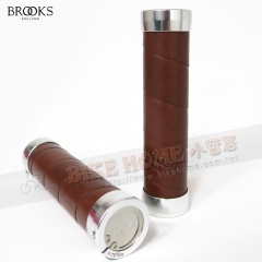 BROOKS-SLENDER英國真皮手握(BLG4A07205)-130mm/褐色咖啡皮銀環