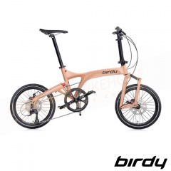 Birdy 2021New Birdy(Ⅲ) Standard 9SP 18吋碟煞前後避震折疊車-橘沙棕
