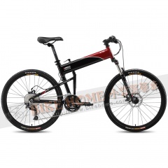 SwissBike 2014-X70折疊單車26吋30速/亮光黑紅-20" (此車不含踏板含攜車袋) (現金不二價)