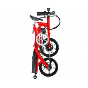 LEKUMA 樂酷馬E-Ride Plus-14吋(前驅後內變3速)鋁合金電動折疊自行車-紅色(閃電標章)