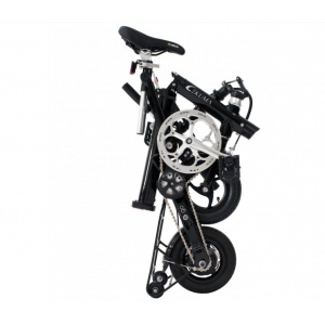 LEKUMA 樂酷馬E-GO 鋁合金單速10吋電動折疊自行車-黑色(閃電標章)